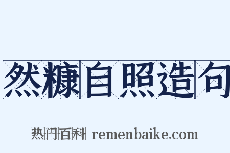 然糠自照造句是什么意思的图片